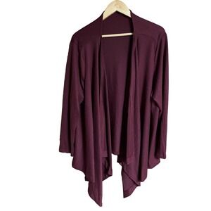 BloomChic open front long line loose flowy maroon cardigan NWT Size 22/24